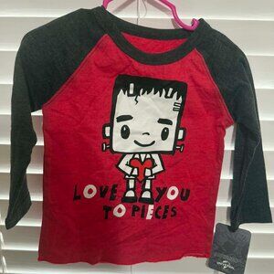 Brand New Love you to Pieces Long Sleeve Shirt, 12 Month.
